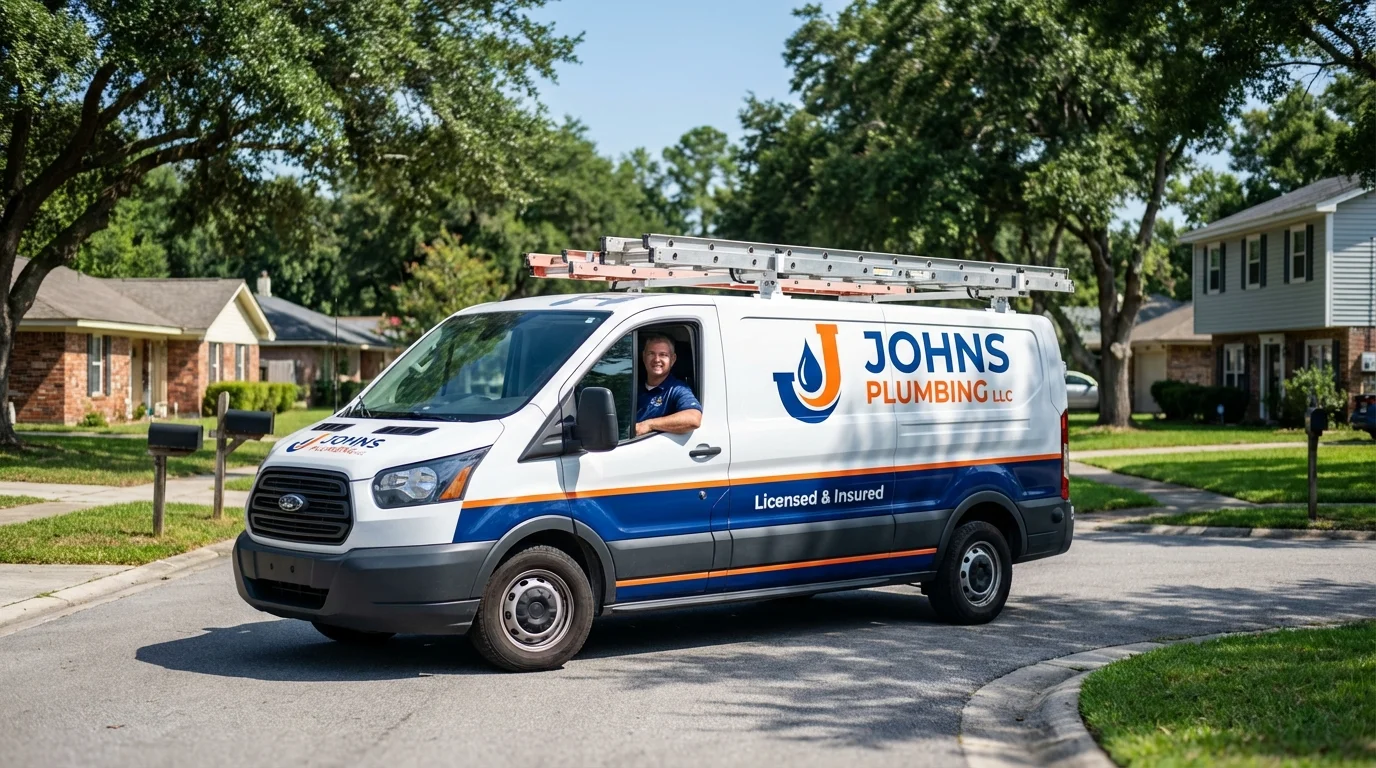 Johns Plumbing LLC service van in Marysville, PA